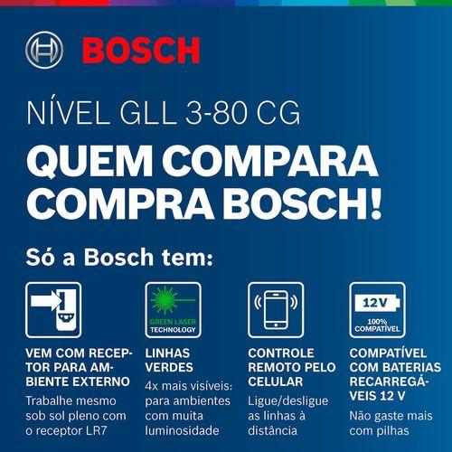 Imagem de Nível Laser De Linhas Bosch Gll 3 80 Cg 30m