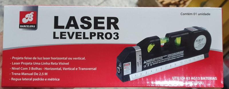 Imagem de Nivel Laser Level Pro 03 Trena Prumo 3Pontos