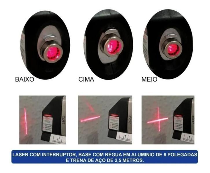 Imagem de Nível Laser Profissional Trena Estágios Nivelador Level Pro3