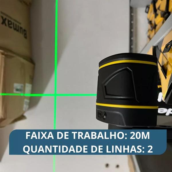 Imagem de Nível Laser Recarregável 20m 2 Linhas Verde Nlr 020 Vonder