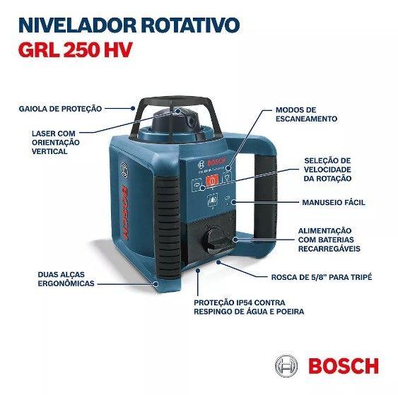 Imagem de Nível Laser Rotativo GRL 250 HV   Controle Remoto Bosch