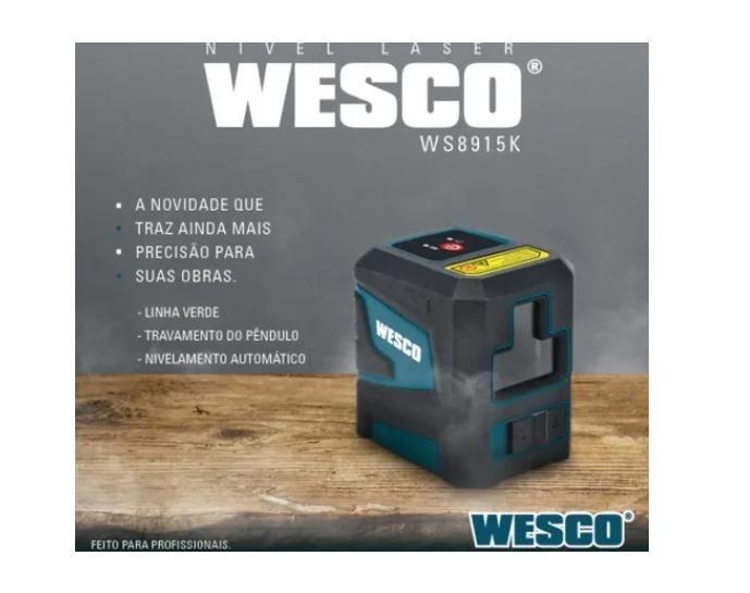 Imagem de Nível Laser Ws8915k + Tripé + Óculos + Suporte + Bolsa Wesco