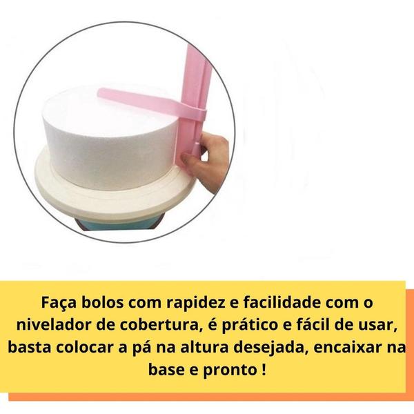 Imagem de Nivelador De Bolo Plástico Para Confeiteiro Espátula 23,5X20,5Xcm Clink