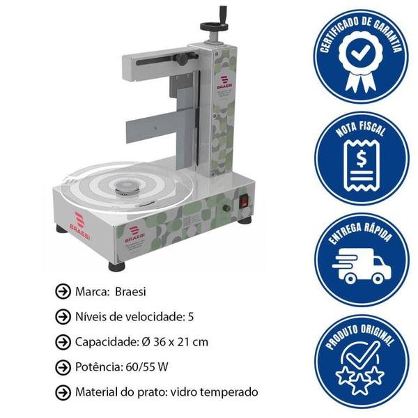 Imagem de Nivelador De Cobertura de Bolos Redondos Braesi Verde Bivolt BNCB-360 5 Velocidades B18287