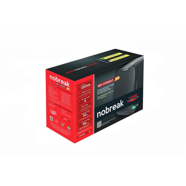 Imagem de Nobreak 1400VA Ts shara Ups compact xpro universal Bivolt 1BS/1BA 6 Tomada proteção contra sobrecarga