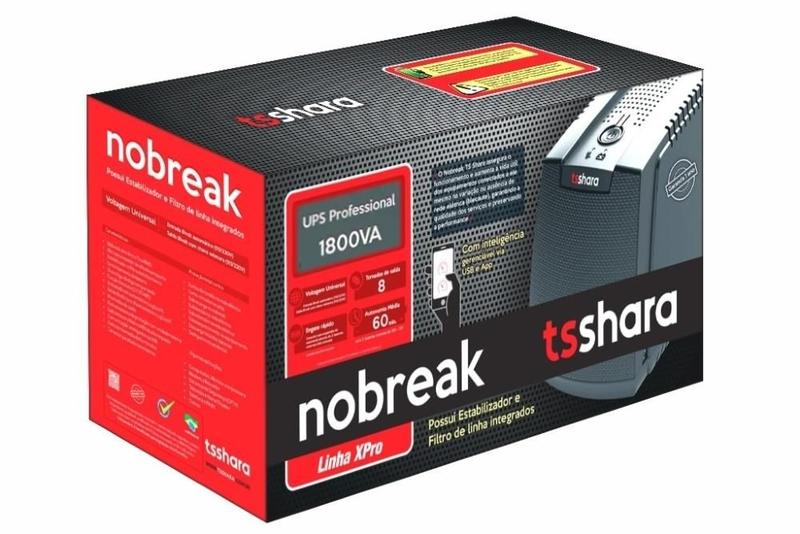 Imagem de Nobreak 1800VA Ts Shara Ups Xpro Usb + Rs232 Entrada Bivolt Aut Saida Bivolt Manual 8 Tomadas