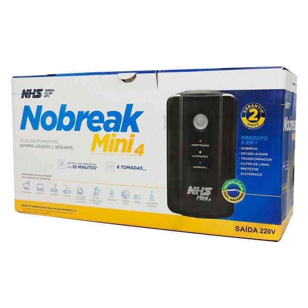 Imagem de Nobreak 700Va Nhs Mini 4, Entrada Bivolt, Saída 220V, 6