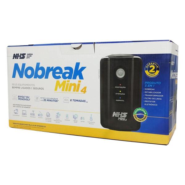 Imagem de Nobreak 800Va Nhs Mini 4, Monovolt 120V, 6 Tomadas, Bateria