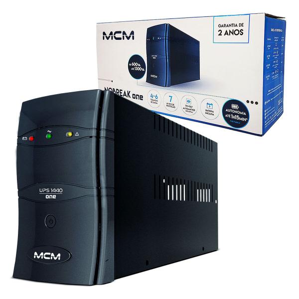 Imagem de Nobreak MCM 1440VA, UPS 1440 ONE, Mono 115V/127V, Saída 115V, 6 Tomadas, 1x Bat. 12V/7Ah - UPS0269