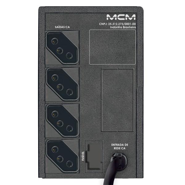 Imagem de Nobreak MCM 700VA, UPS 700 ONE FIT, Monovolt 220V, Saída 220V, 4 Tomadas, 1x Bat. 12V/5Ah - UPS0265