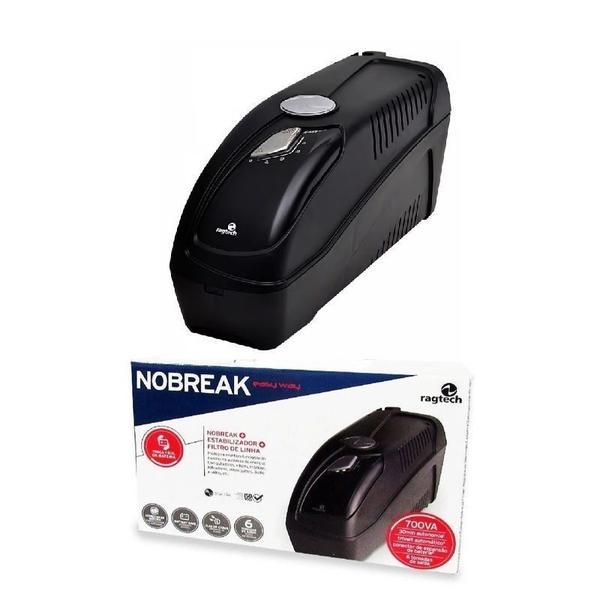 Imagem de Nobreak Ragtech Easy Way 700 Cb-Ti Black 60Hz Entrada 115-127-220V Saida 115V