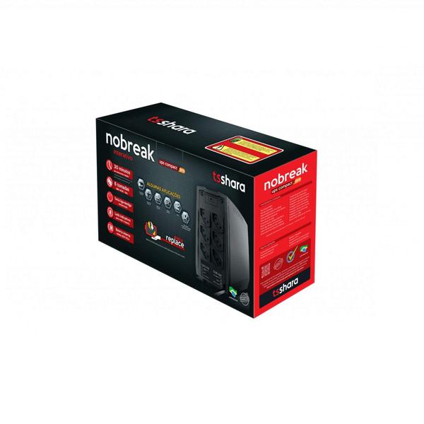 Imagem de Nobreak TS Shara UPS Compact XPro Universal 1000VA Ent. Bivolt S.115V/220V Chave C/Eng 6T - 4528