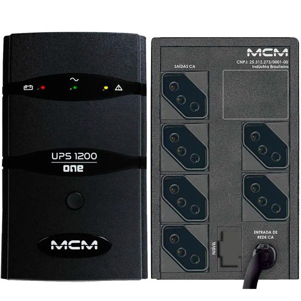 Imagem de Nobreak UPS 1200VA One 3.1 Trivolt/115V MCM Com 6 Tomadas UPS0272