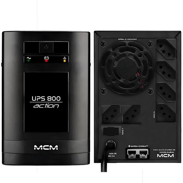 Imagem de Nobreak Ups Mcm 800Va,Fit 3.1, Trivolt /220V, 6 Tomadas 115V