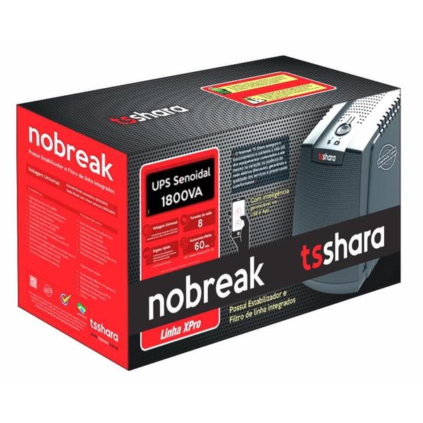 Imagem de Nobreak UPS XPro Ts Shara Senoidal Universal, 1800VA, Saída Bivolt, 2 Baterias Internas, Entrada Bivolt - 4539