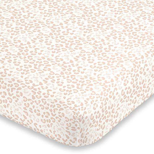 Imagem de NoJo Neutro Cheetah Pêssego, Rosa e Marfim Equipado Super Soft Crib Sheet, Rosa, Pêssego, Marfim