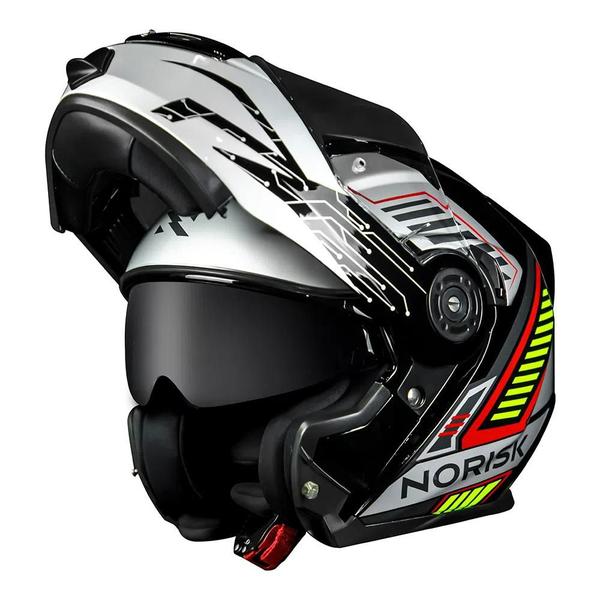 Imagem de Norisk capacete route ff345 charge black/silver/red 62/xl