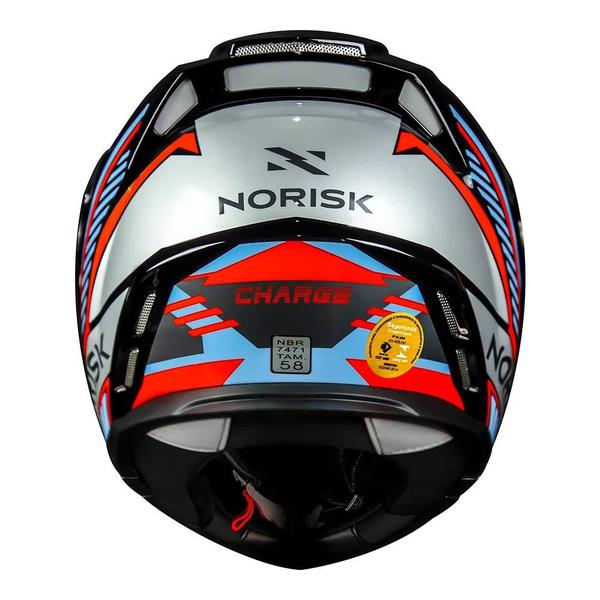 Imagem de Norisk capacete route ff345 charge black/silver/red 64/xxl