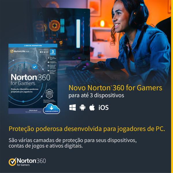 Imagem de Norton 360 Gamers 3 Device 12 Meses - ESD 21415189