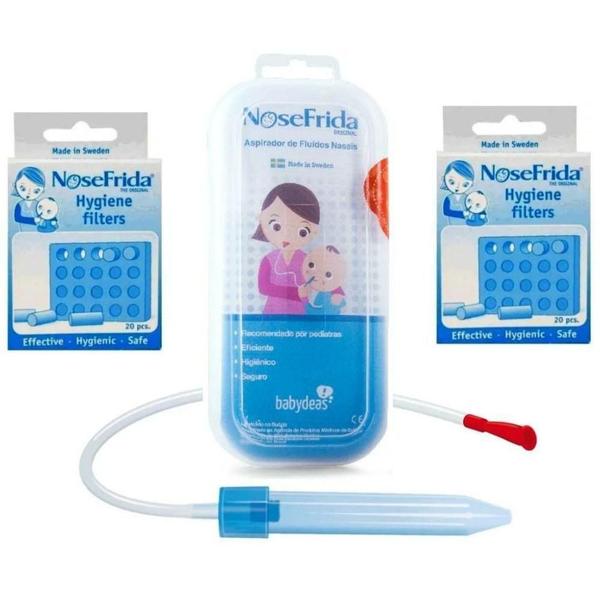 Nosefrida Aspirador Nasal + 2 Refis - Original - Babydeas Imagem de Nosefrida Aspirador Nasal + 2 Refis - Original - Babydeas