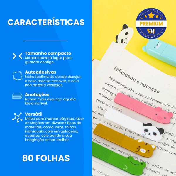 Imagem de Notas Adesivas Blocos Marcador De Página Kit Papelaria Fofa