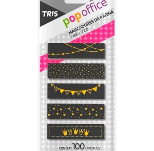 Imagem de Notas adesivas Marca páginas papel Pop Office Gold Tris Pto2