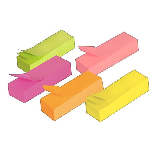 Imagem de Notas Adesivas Tili Notes Neon 5x1,5cm 5 Cores - 500 Folhas