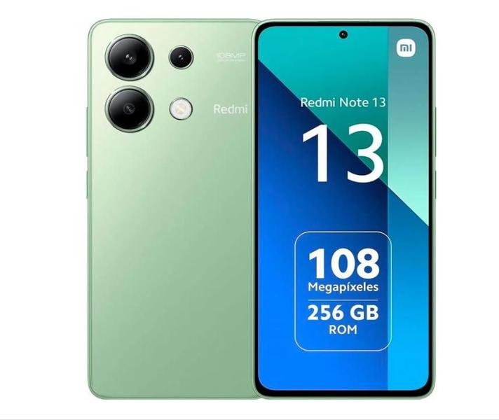 Imagem de Note 13 Verde  256GB, 8GB RAM, Câmera de 108MP e Tecnologia de Carregamento Rápido de 67W