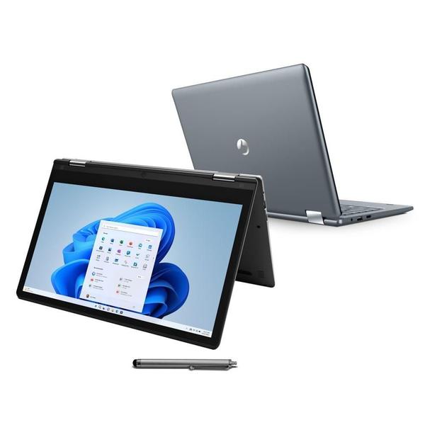 Imagem de Notebook 2 Em 1 Positivo Duo C4128B-3 Intel Celeron Dual Core Windows11 Home 11,6" Cinza Escuro