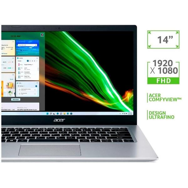 Imagem de Notebook Acer Aspire 5 Intel Core i5-1135G7, 8GB RAM, SSD 256GB, Tela 14" FHD, Windows 11 Professional, Gold - A514-54-590S