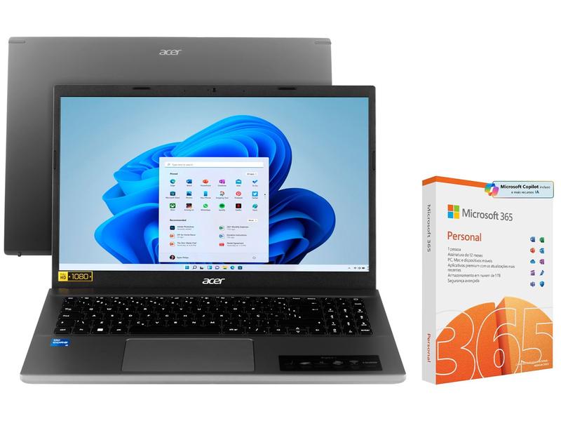 Notebook Acer Aspire 5 Intel Core i5 8GB RAM 512GB - Windows 11 + Microsoft 365 Personal O... Notebook Acer Aspire 5 Intel Core i5 8GB RAM 512GB - Windows 11 + Microsoft 365 Personal O...