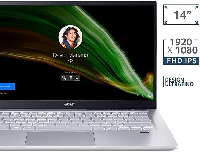Imagem de Notebook Acer Swift 3 SF314-511-58K4 EVO Ultrafino Intel i5 Windows 11 Home 8GB 512GB SSD 14" FHD
