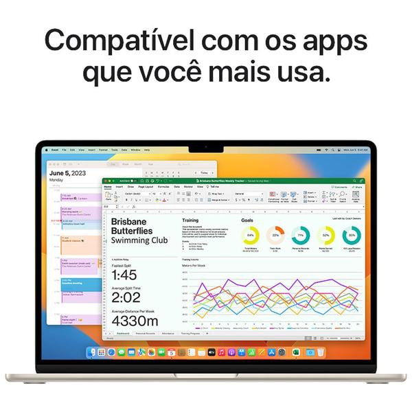 Imagem de Notebook Apple MacBook Air 15" M2 (8GB RAM , 512 GB SSD) - Estelar