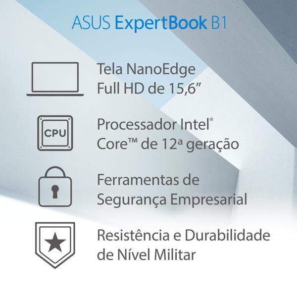 Imagem de Notebook ASUS ExpertBook B1502CBA - BQ2863X Intel Core i3 1215U 4GB Ram 256GB SSD Windows 11 Pro