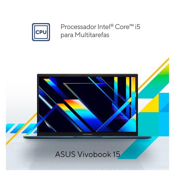 Imagem de Notebook Asus Vivobook 15, Intel Core i5-1235U, 8GB/512GB SSD, Win11, Tela 15,6" - X1504ZA-NJ987W