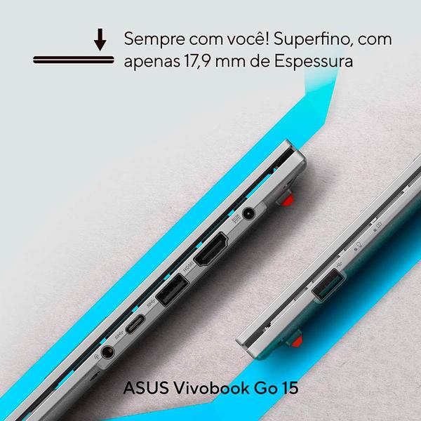 Imagem de Notebook Asus Vivobook Go 15 E1504GA NJ441W Intel CORE I3 N305 4GB 256 GB SSD Tela 15.6 Full HD Windows 11 Home