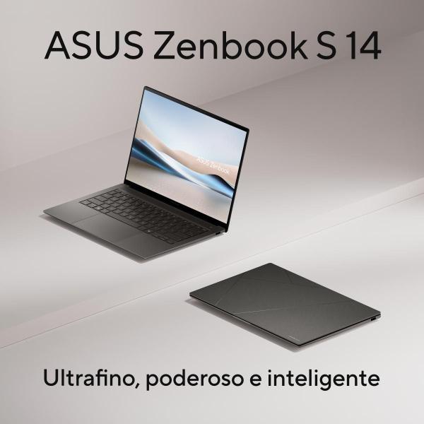 Imagem de Notebook ASUS Zenbook S 14 OLED UX5406SA Intel Core Ultra 7 258 V 32GB Ram 1TB SSD Windows 11 Home Tela 14" FHD 120Hz Gray - PZ172W