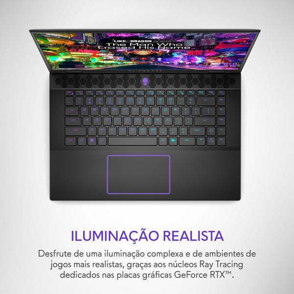 Notebook Dell Alienware m16 R2 AW16-U7155H-M20P 16" QHD+ Intel Core Ultra 7 32GB 1TB SSD RTX 4060 Win 11 Imagem de Notebook Dell Alienware m16 R2 AW16-U7155H-M20P 16" QHD+ Intel Core Ultra 7 32GB 1TB SSD RTX 4060 Win 11