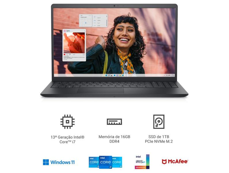 Notebook Dell Inspiron 15 Intel Core i7 16GB RAM 1TB SSD 15,6