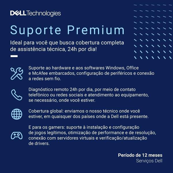 Imagem de Notebook Dell Inspiron I15-I1300-M70PS 15.6" Full HD 13ªGen IntelCore i7 16GB 512GB SSD W11 Preto Carbono PremiumSupport