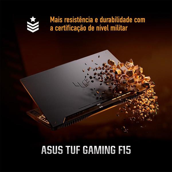 Imagem de Notebook Gamer ASUS TUF Gaming F15, RTX 4050, 8GB RAM - FX507VU-LP151