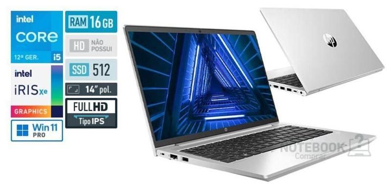 Imagem de Notebook Hp 440-G9 I5-12º 16Gb 512Gb W11 Pro