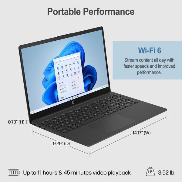 Imagem de Notebook HP com tela HD portátil de 15,6" 16 GB de RAM 128 GB de armazenamento