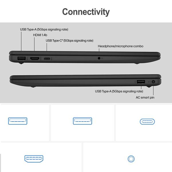 Imagem de Notebook HP com tela HD portátil de 15,6" 16 GB de RAM 128 GB de armazenamento