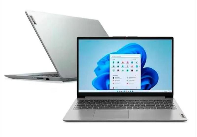 Imagem de Notebook Lenovo IdeaPad 1I, Intel Core i5-1235U, Tela 15.6" 24GB DDR4, 1TB SSD, Windows 11, Cinza - 82VY000QBR + FONE  GT BRANCO