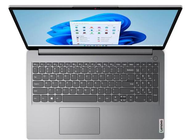 Imagem de Notebook Lenovo IdeaPad 1i, Intel Core i5-1235U, Tela 15.6" HD, 8GB DDR4, 512GB SSD, Windows 11, Cinza - 82VY000QBR
