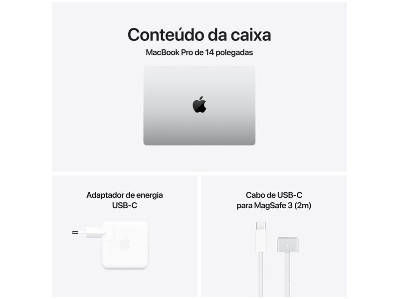 Imagem de Notebook Macbook Apple Pro 14" M4 24GB RAM SSD 1TB Prateado