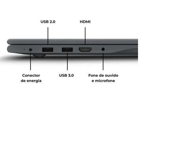 Imagem de Notebook Positivo Vision C14 Intel Celeron Windows 11 Home 4GB 128GB eMMC 14 Lumina BAR Cinza 