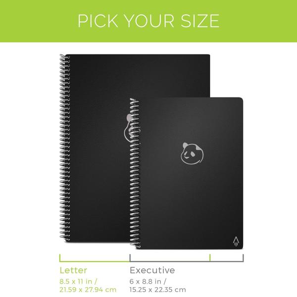 Imagem de Notebook Rocketbook Smart reutilizável tamanho carta Panda Planner