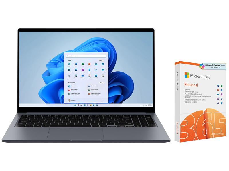 Notebook Samsung Galaxy Book4 Intel Core i3 - 8GB RAM SSD 256GB + Microsoft 365 Personal O... Notebook Samsung Galaxy Book4 Intel Core i3 - 8GB RAM SSD 256GB + Microsoft 365 Personal O...